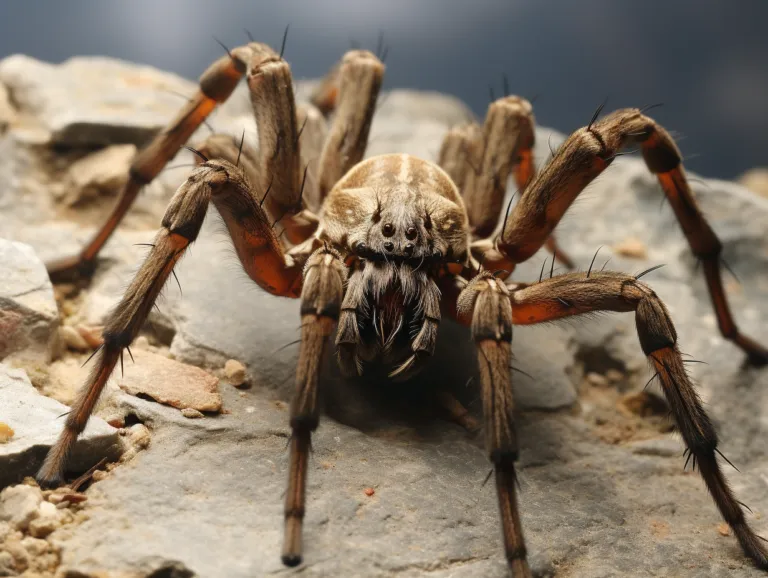 23211 tarantula eating cricket
